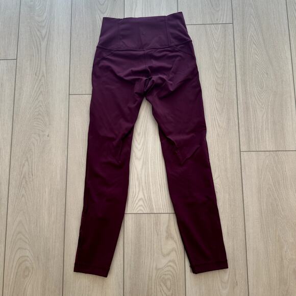 Lululemon High Times Metta Red Grape 7/8 high rise leggings 4 - Picture 5 of 6
